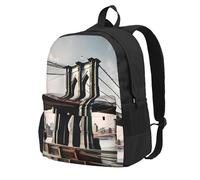 OAZCVBNN Brooklyn Bridge S Print - Mochila para adultos de gran capacidad, ligera, para senderismo, al aire libre, viajes, uso diario
