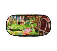 OAZCVBNN Candy Land - Estuche ligero y práctico para lápices, escuela, estudiantes, maquillaje, viajes, niño y niña, Black, Talla única, Organizador de bolsas