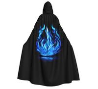 OAZCVBNN Capa con capucha para adultos, con estampado de llama índigo, para carnaval, cosplay, festivales, celebraciones al aire libre