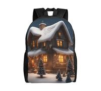 OAZCVBNN Christmas Village House 3 - Mochila unisex para viajes al aire libre, elegante, para viajes diarios, gran capacidad