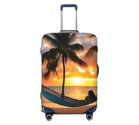 OAZCVBNN Coco Beach Sunset Hamaca Impresión única Funda para maleta de viaje con diseño elástico anti arañazos, Black, M