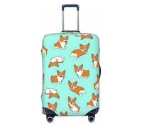 OAZCVBNN Corgi - Funda para maleta de viaje con estampado de perro lindo con diseño elástico antiarañazos, Black, XL