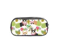 OAZCVBNN Corgi Hawaiian Tropical Summer Pineapple Print Boys Girls - Organizador transparente de papelería, estuche transparente