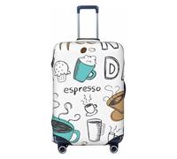 OAZCVBNN Delicious Coffee Print - Funda para maleta de viaje con diseño elástico antiarañazos, Black, M