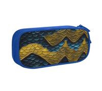 OAZCVBNN Estuche con estampado de escamas de dragón, para guardar maquillaje, borradores, bolígrafos, estudiantes, escuela, oficina, multiescena, Blue, Talla única, Juego de mochila escolar