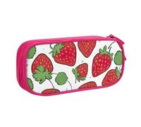 OAZCVBNN Estuche con estampado de fresas para guardar maquillaje, gomas de borrar, bolígrafos, estudiantes, escuela, oficina, multiescena, Pink, Talla única, Juego de mochila escolar