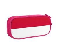 OAZCVBNN Estuche con estampado de la bandera de Mónaco para guardar maquillaje, gomas de borrar, bolígrafos, estudiantes, escuela, oficina, multiescena, Pink, Talla única, Juego de mochila escolar