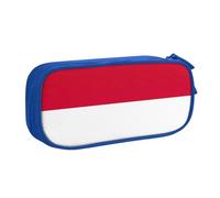 OAZCVBNN Estuche con estampado de la bandera de Mónaco para guardar maquillaje, gomas de borrar, bolígrafos, estudiantes, escuela, oficina, multiescena, Blue, Talla única, Juego de mochila escolar
