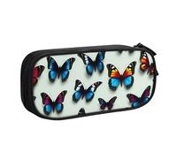 OAZCVBNN Estuche con estampado de mariposa y violonchelo para guardar maquillaje, gomas de borrar, bolígrafos, estudiantes, escuela, oficina, multiescena, Black, Talla única, Juego de mochila escolar