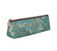 OAZCVBNN Estuche de piel con estampado de almendros y flores, elegante bolsa para escuela, viajes, organización de maquillaje, ligero
