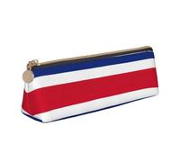 OAZCVBNN Estuche de piel con estampado de bandera de Costa Rica, elegante, para escuela, viajes, maquillaje, organización, ligero