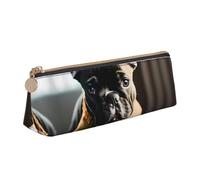 OAZCVBNN Estuche de piel con estampado de bulldog francés, elegante, para escuela, viajes, organización de maquillaje, ligero
