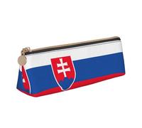OAZCVBNN Estuche de piel con estampado de la bandera de Eslovaquia, elegante, para escuela, viajes, organización de maquillaje, ligero