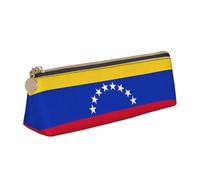 OAZCVBNN Estuche de piel con estampado de la bandera de Venezuela, elegante, para escuela, viajes, maquillaje, organización, ligero