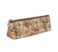 OAZCVBNN Estuche de piel con estampado de perros Labrador Retriever elegante bolsa de maquillaje para escuela, viajes, organización de maquillaje, ligero