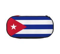 OAZCVBNN Estuche ligero con estampado de bandera cubana para lápices, escuela, estudiantes, maquillaje, viajes, niño y niña, Black, Talla única, Organizador de bolsas