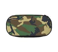 OAZCVBNN Estuche ligero con estampado de camuflaje militar verde para escuela, estudiantes, maquillaje, viajes, niño y niña, Black, Talla única, Organizador de bolsas