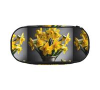 OAZCVBNN Estuche ligero y práctico con estampado de ramo de narcisos, para escuela, estudiantes, maquillaje, viajes, niño y niña, Black, Talla única, Organizador de bolsas