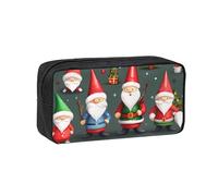 OAZCVBNN Estuche organizador de papelería con estampado de gnomos divertidos de Navidad, de gran capacidad, para oficina, viajes, dormitorio