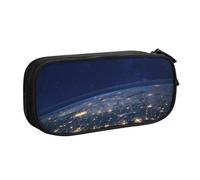 OAZCVBNN Estuche para lápices con impresión de vista de la Tierra, para guardar maquillaje, borradores, bolígrafos, estudiantes, escuela, oficina, multiescena, Black, Talla única, Juego de mochila