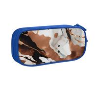 OAZCVBNN Estuche para lápices con textura de mármol y salpicaduras de cobre, almacenamiento de maquillaje, gomas de borrar, bolígrafos, estudiantes, escuela, oficina, multiescena, Blue, Talla única