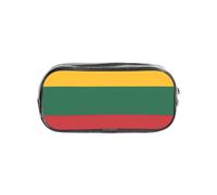 OAZCVBNN Estuche transparente con estampado de bandera de Lituania para niños y niñas, organizador de artículos de papelería transparente
