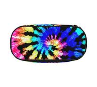 OAZCVBNN Exotic Tribe Tie Dye Style Print Lightweight Convenience Pencil Bag School Students Pen Case Makeup Travel Boy Girl, Black, Talla única, Organizador de bolsas