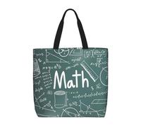 OAZCVBNN Formulas Shapes Theory Math Lesson Word Print - Bolsa de viaje reutilizable y respetuosa con el medio ambiente, ligera, para el trabajo, uso diario