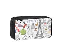 OAZCVBNN French Paris Tour - Estuche organizador de artículos de papelería, diseño de la Torre Eiffel, gran capacidad, para oficina, viajes, dormitorio