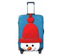 OAZCVBNN Funda de maleta de viaje con estampado de muñeco de nieve con diseño elástico antiarañazos, Black, S