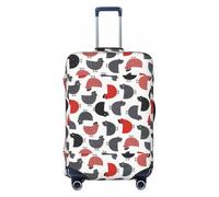 OAZCVBNN Funda para maleta de viaje con diseño de pollo y dibujos animados creativos con diseño elástico antiarañazos, Black, XL