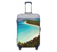 OAZCVBNN Funda para maleta de viaje con estampado de isla de Cuba, diseño elástico antiarañazos, Black, XL