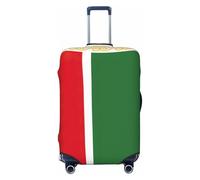 OAZCVBNN Funda para maleta de viaje con estampado de la bandera de la República de Chechenia con diseño elástico antiarañazos, Black, M