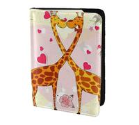 OAZCVBNN Funda tipo cartera con diseño de jirafa y flores y mariposas para hombre y mujer, para pasaporte, para viajes de negocios y ocio