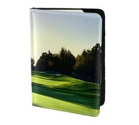 OAZCVBNN Funda tipo cartera con estampado de campo de golf para hombres y mujeres para pasaporte, para viajes de negocios y ocio