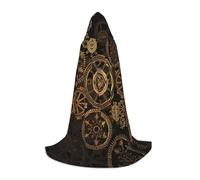OAZCVBNN Gears - Reloj de bronce con estampado del siglo de carnavales, capa con capucha, disfraz de cosplay de temporada para festivales, eventos de mago