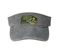 OAZCVBNN Gorra vintage con estampado de ranas de árbol de la paz, estilo vintage, con hebilla ajustable, clásica, a la moda, informal, deportiva, gris, Talla única