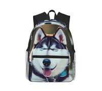 OAZCVBNN Husky Dog - Mochila ligera y resistente al agua, informal, viajes, senderismo, escapadas de fin de semana