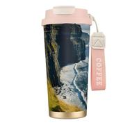 OAZCVBNN Ireland Outdoors - Taza de viaje de acero inoxidable con estampado de Clare The Cliffs para café, escuela, camping, picnic