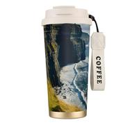 OAZCVBNN Ireland Outdoors - Taza de viaje de acero inoxidable con estampado de Clare The Cliffs para café, escuela, camping, picnic