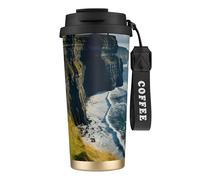 OAZCVBNN Ireland Outdoors - Taza de viaje de acero inoxidable con estampado de Clare The Cliffs para café, escuela, camping, picnic