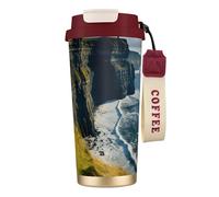 OAZCVBNN Ireland Outdoors - Taza de viaje de acero inoxidable con estampado de Clare The Cliffs para café, escuela, camping, picnic