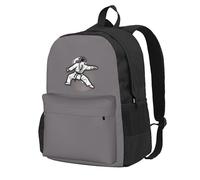 OAZCVBNN Karate-Highkick-Icon Print Mochila de gran capacidad para adultos, ligera, para senderismo, al aire libre, viajes, uso diario