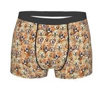 OAZCVBNN Labrador Retriever - Calzoncillos cómodos con estampado de perros para hombre, ropa interior agradable al tacto, para entrenamiento, cómodo y atlético para el hogar, Negro, S