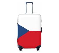 OAZCVBNN Maleta lavable con diseño de bandera de la República Checa, universal, elástica, protector de equipaje, accesorio de viaje, Black, XL, Equipaje de mano