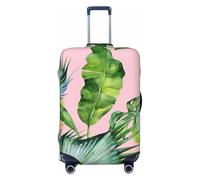 OAZCVBNN Maleta lavable con estampado de hojas de plátano frescas, universal, elástica, protector de equipaje, accesorio de viaje, Black, XL, Equipaje de mano
