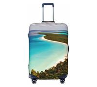 OAZCVBNN Maleta lavable con estampado de Isla de Cuba, universal, elástica, protector de equipaje, accesorio de viaje, Black, S, Equipaje de mano