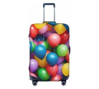 OAZCVBNN Maleta lavable con globos coloridos con estampado de cielo azul, universal, elástico, protector de equipaje, accesorio de viaje, Black, XL, Equipaje de mano