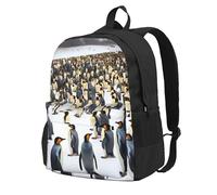 OAZCVBNN Mochila de gran capacidad con estampado de pingüinos en la nieve para adultos, ligera, para senderismo, al aire libre, viajes, uso diario