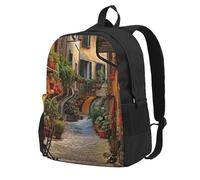 OAZCVBNN Mochila italiana con estampado de calle vieja de gran capacidad para adultos, ligera, para senderismo, al aire libre, viajes, uso diario